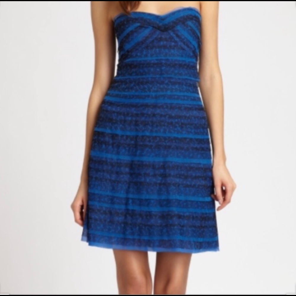 BCBG Strapless Cocktail Dress